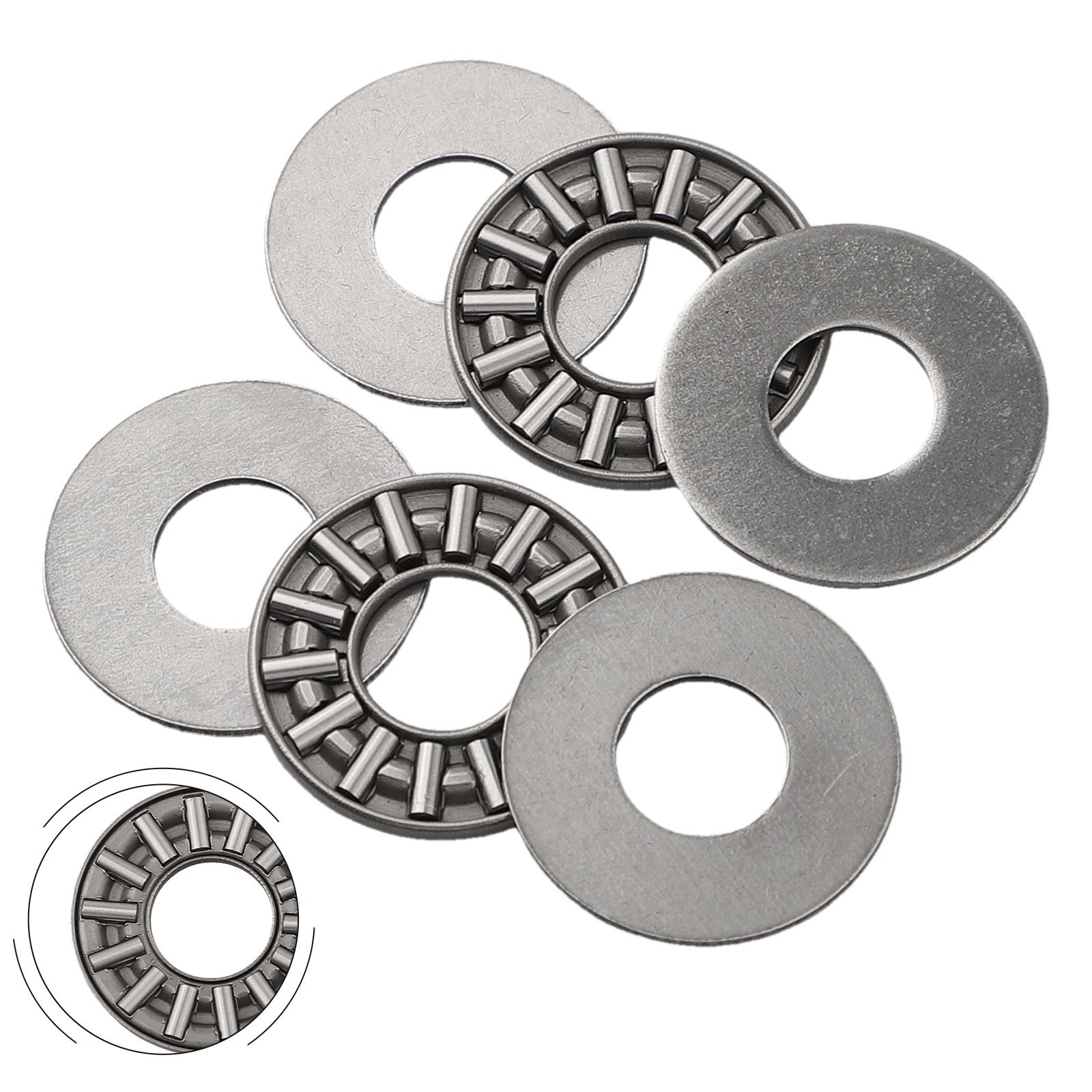 Thrust Bearing Set 2PCS AXK1024 with Washers for Various Applications 10x24mm