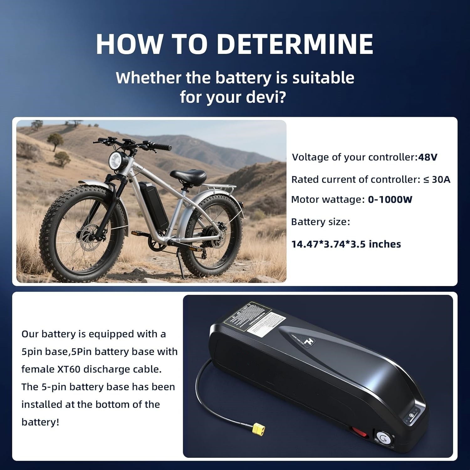 48V 20Ah Rad Power E-Battery Rad External Battery Pack 48V DIY Bicycle Battery