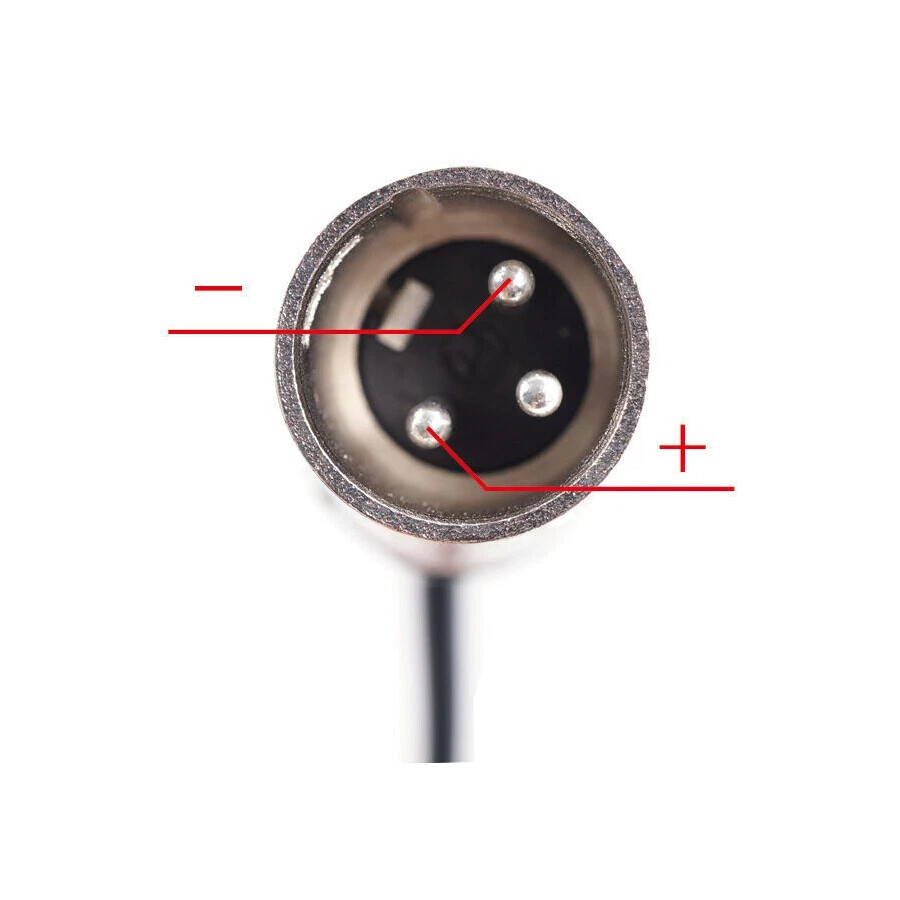 Ebike Battery Charger 54.6V2A with 3-PINS XLR Plug for 48V E-bike Li-ion Battery
