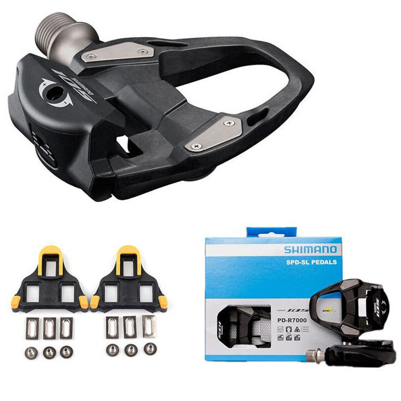 Shimano PD-R7000 Carbon Fiber 9/16″ Clipless Pedals SPD-SL with SH11 6° Cleats