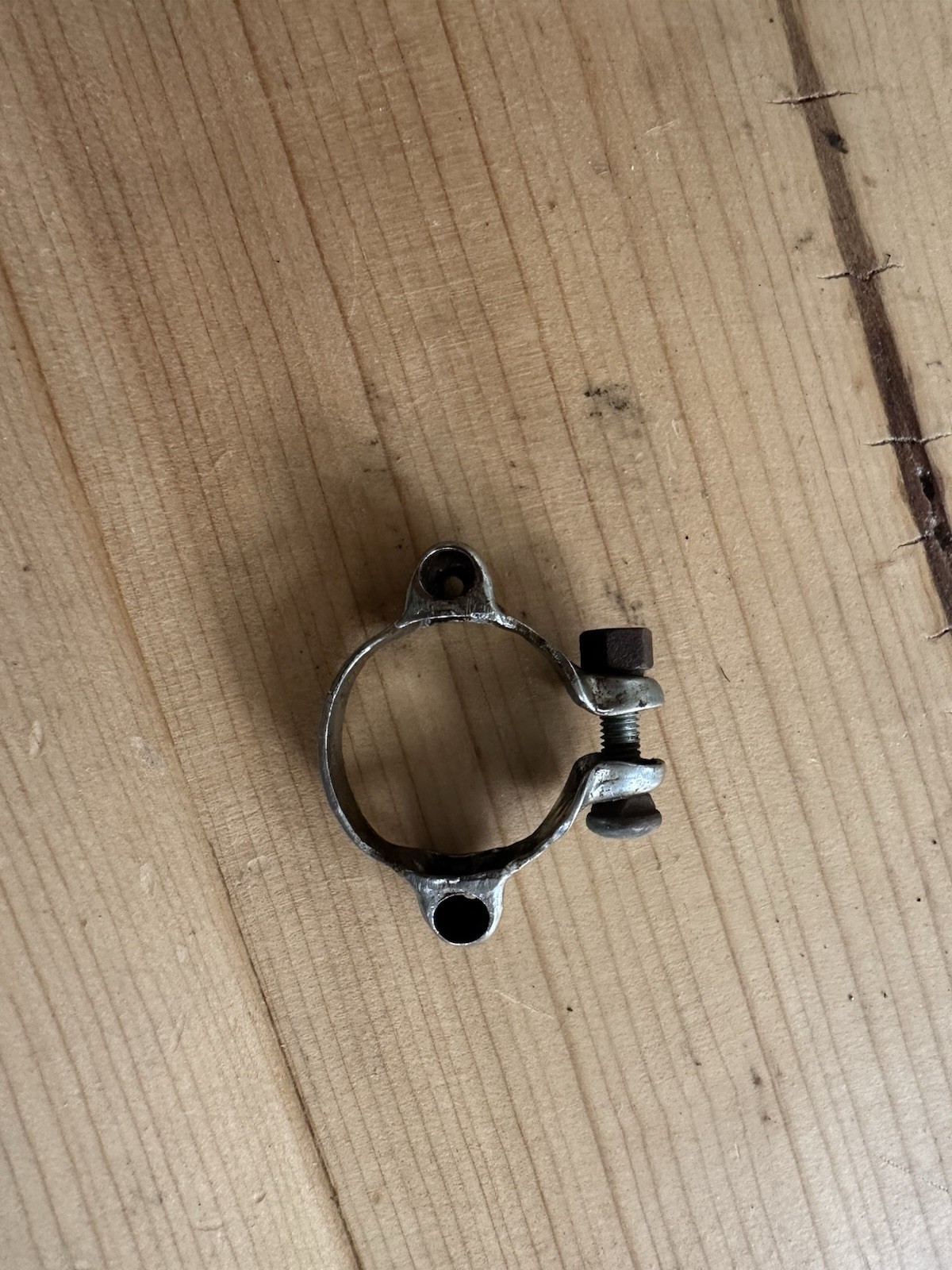 Vintage SunTour Downtube Shifter Cable Guide CLamp 28.6mm Silver Road Chrome