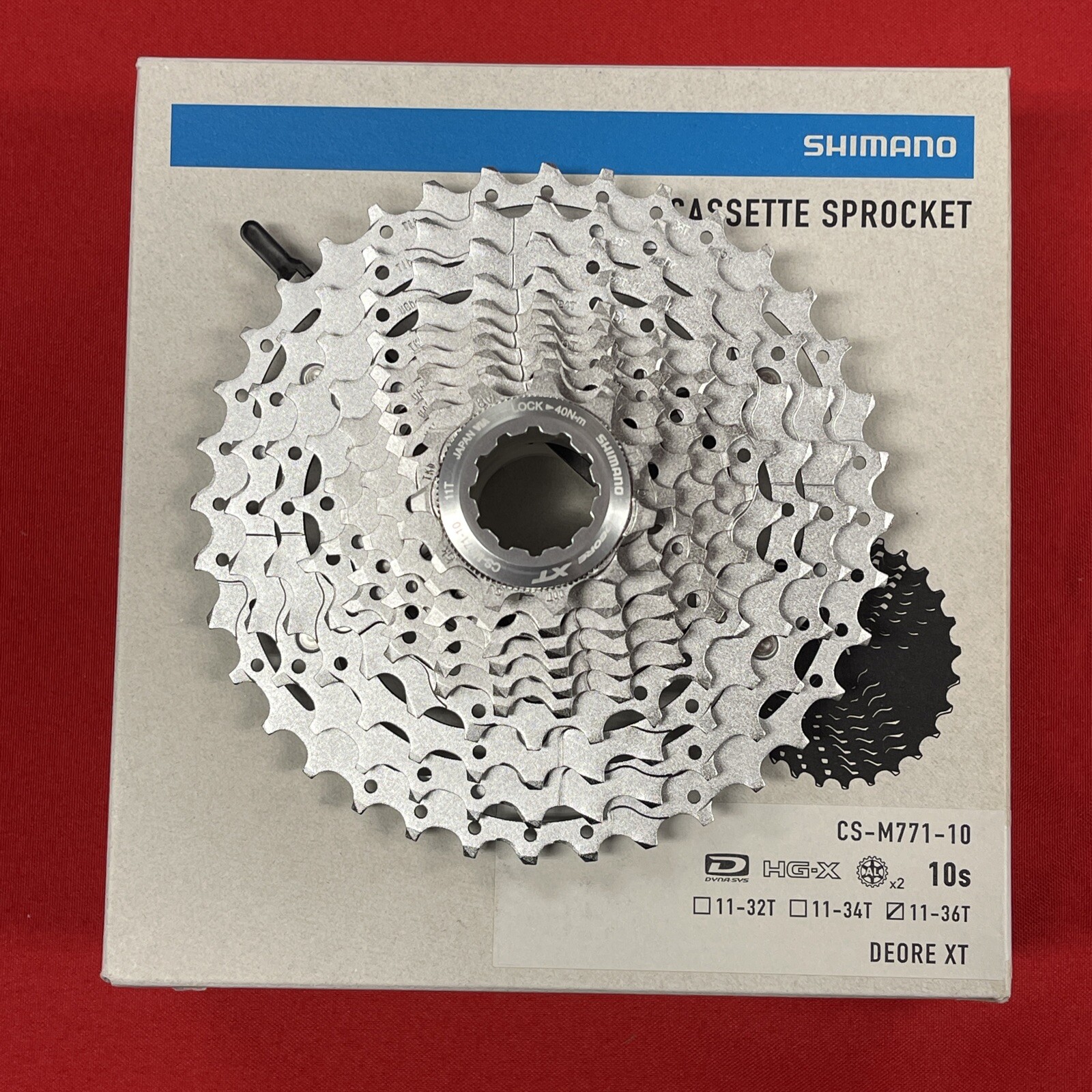 Shimano Deore XT CS-M771 Bicycle Cassette (10-Speed) 11-36 E MTB New in Box