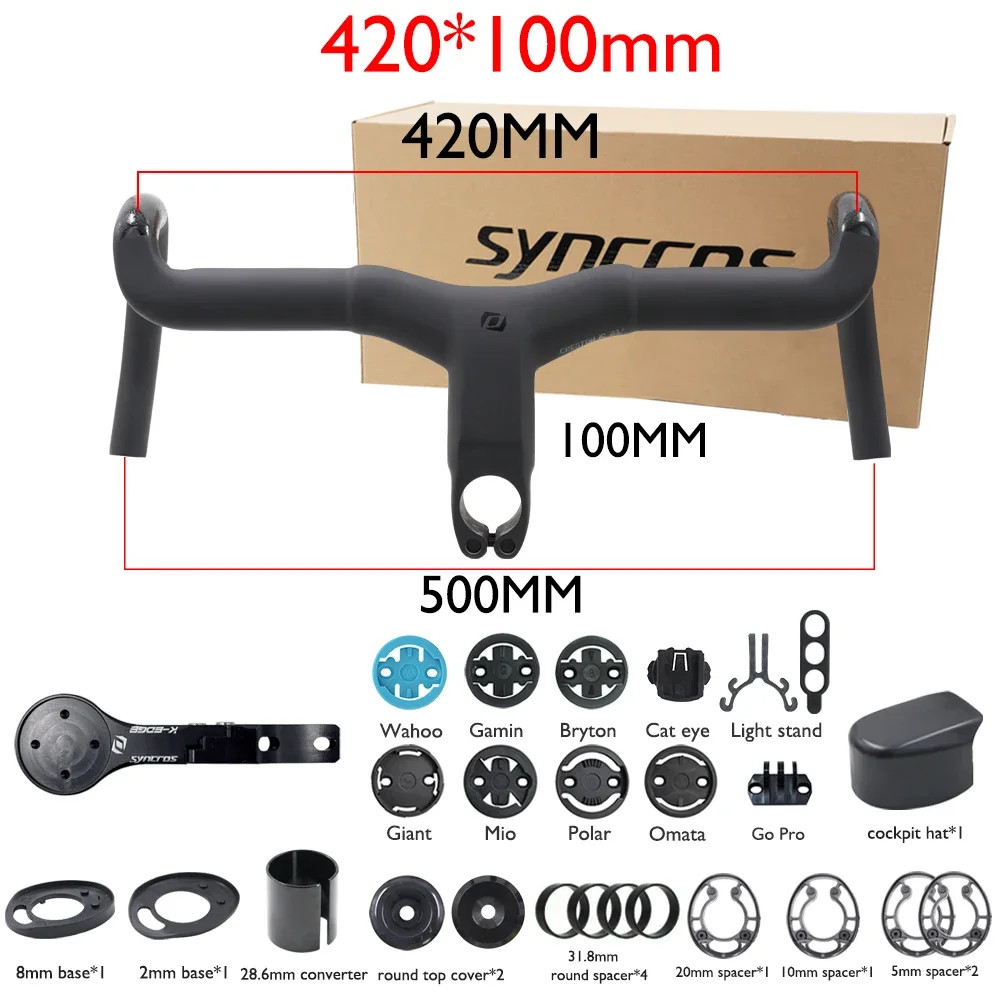 Carbon Gravel Bike Integrated 31.8mm for 16° Flare 60/115mm Reach/Drop 70-120mm