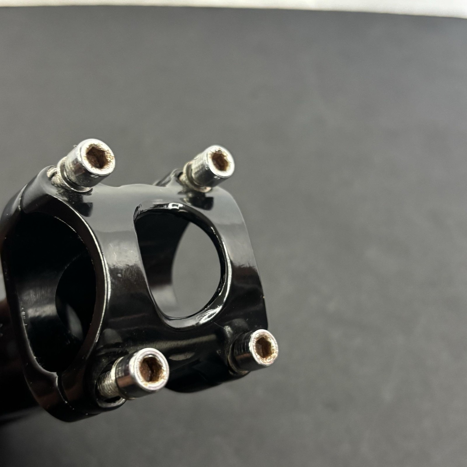 MTB Bike Stem Adjustable Angle Ahead Black Aluminum 4-Bolt Clamp For Parts