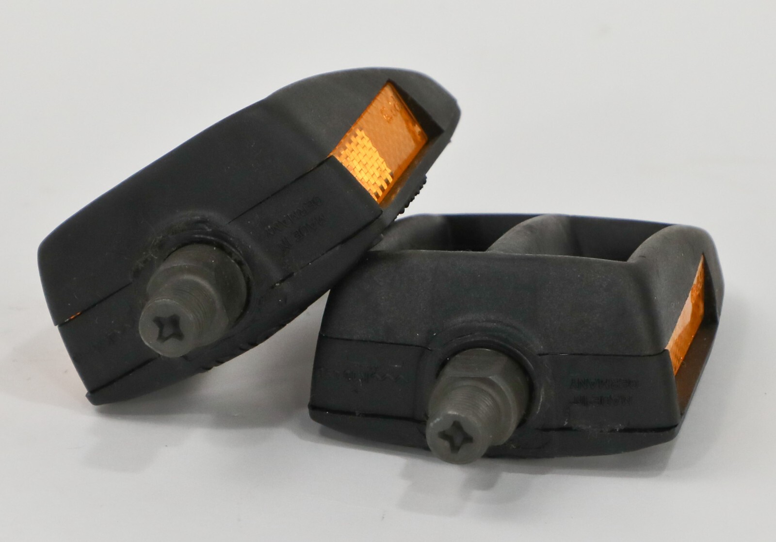 Exercise Bike Bicycle Pedals Union Wedge K10490 Germany NOS Black Rubber 1/2″