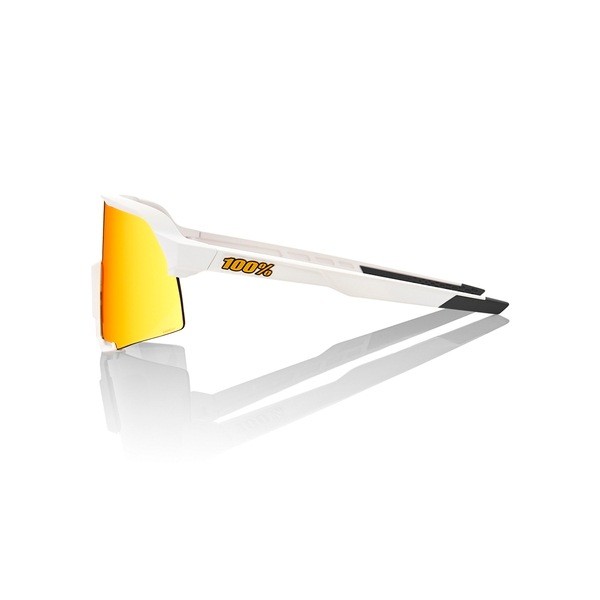 100% S3 Soft Tact White Sunglasses – HiPER Red Mirror Lens