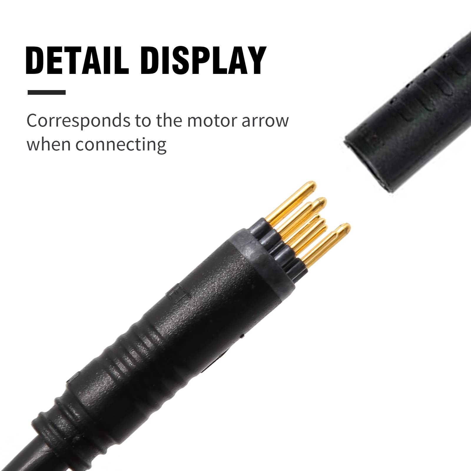 Ebike Cable Connector 9 Pin 60cm Male Motor Cable Electric Bicycle Motor Adap…