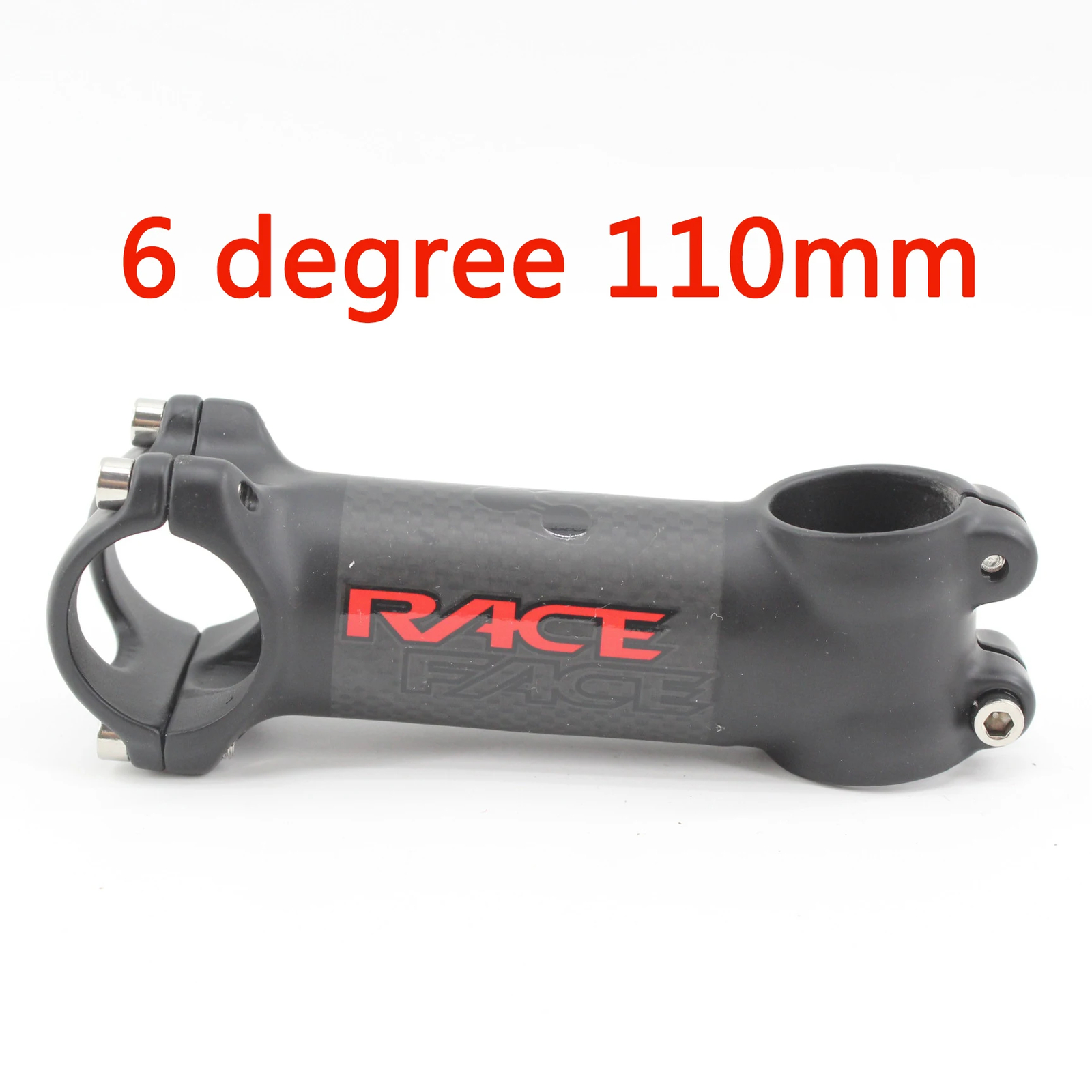 Mountain Road Bike Carbon Fibre Stem 6 17 Angle Degrees 31.8*60-120mm Matt