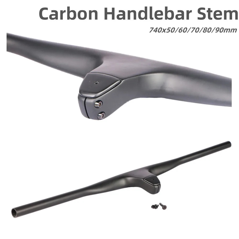 Carbon Mtb Bicycle Integrated Handlebars 740mm with 50/60/70/80/90mm Stem 28.6mm