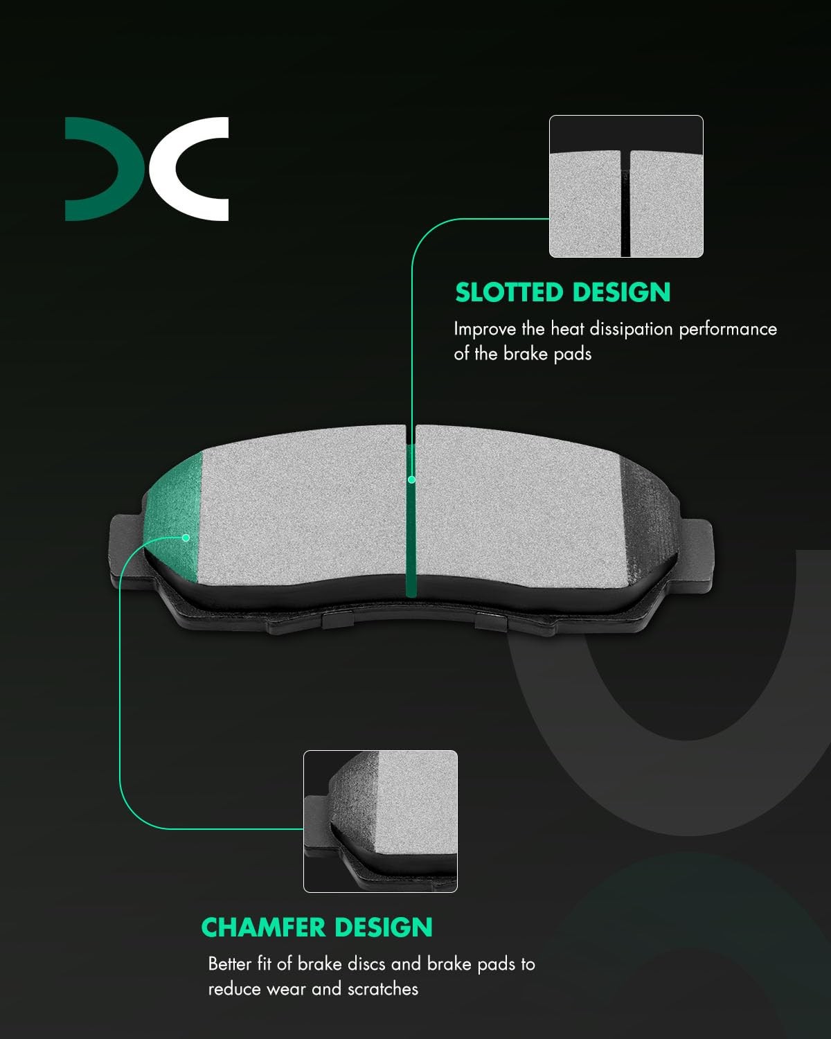 Scitoo D536 D1089 Front Rear Ceramic Brake Pads Sets Fit For Acura Rdx 2007
