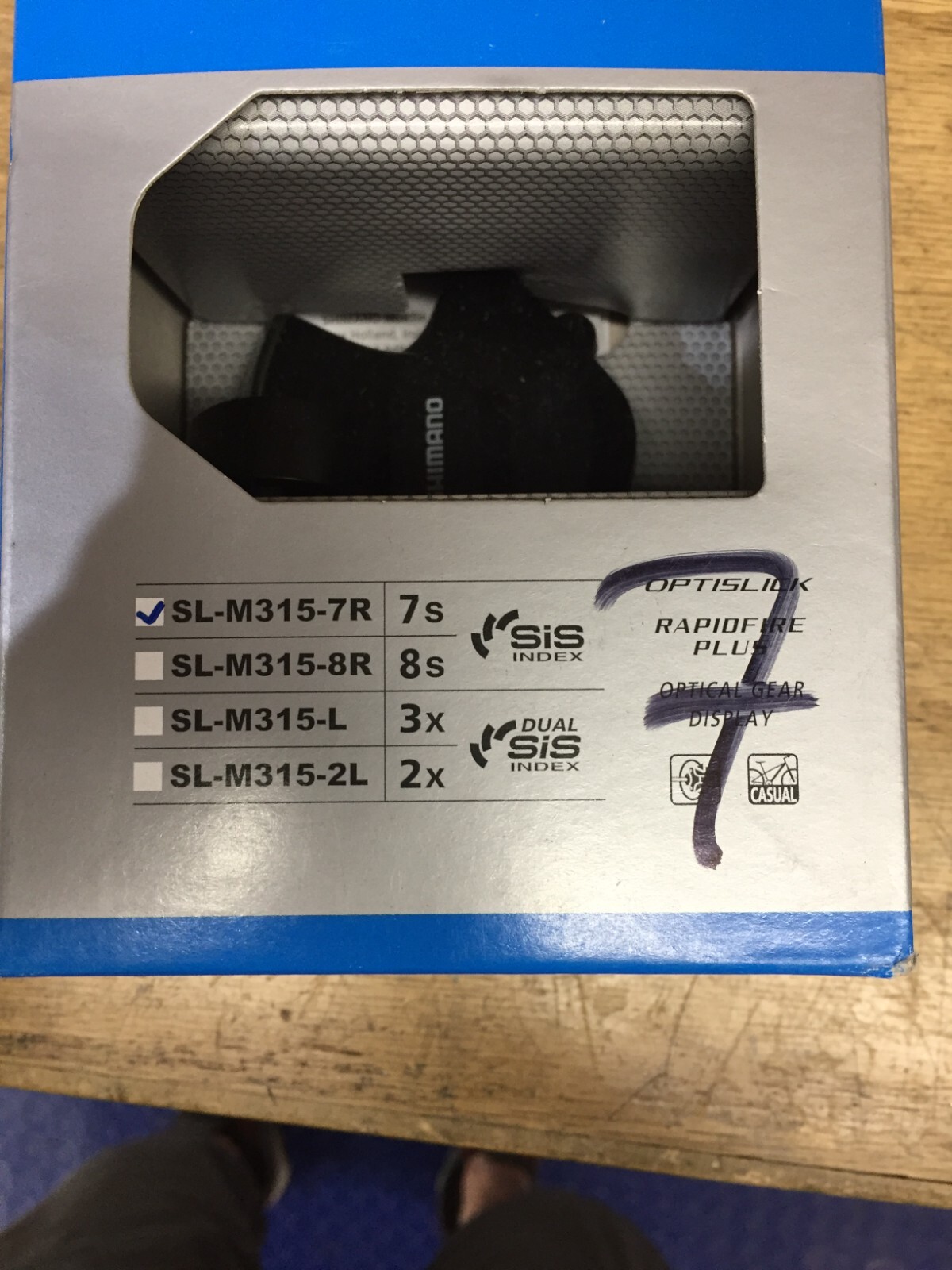 Shimano Altus SL-M315 7-Speed Bicycle Right Rear Rapidfire Trigger Shifter