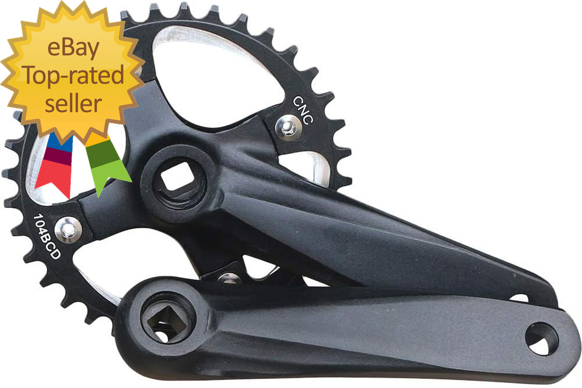 MTB Crank Arm Set 104 BCD Square Taper Mountain Bike Crankset 152Mm 165Mm 170Mm