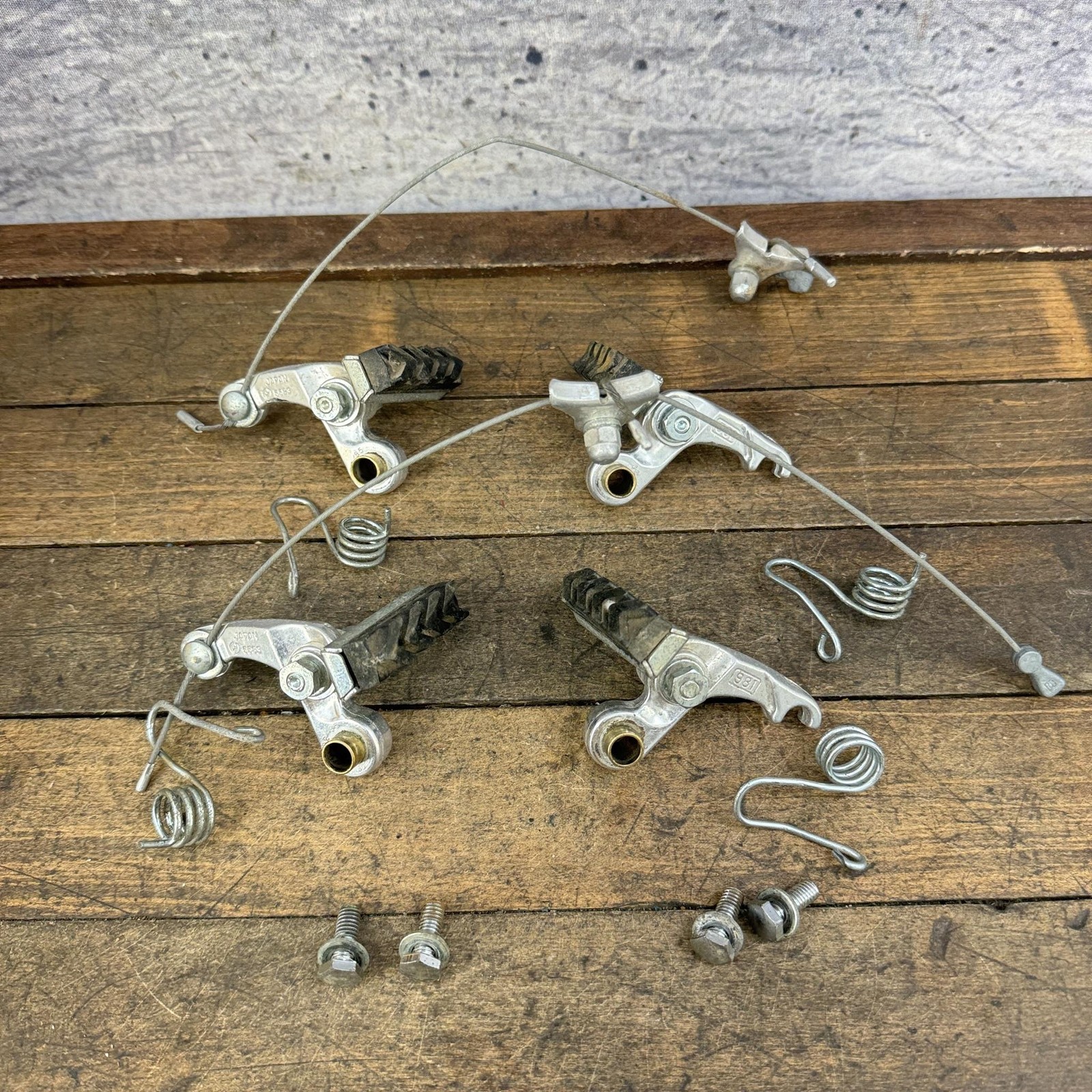Vintage Dia Compe 981 Cantilever Brake Set Silver Japan 1980s ATB MTB Touring