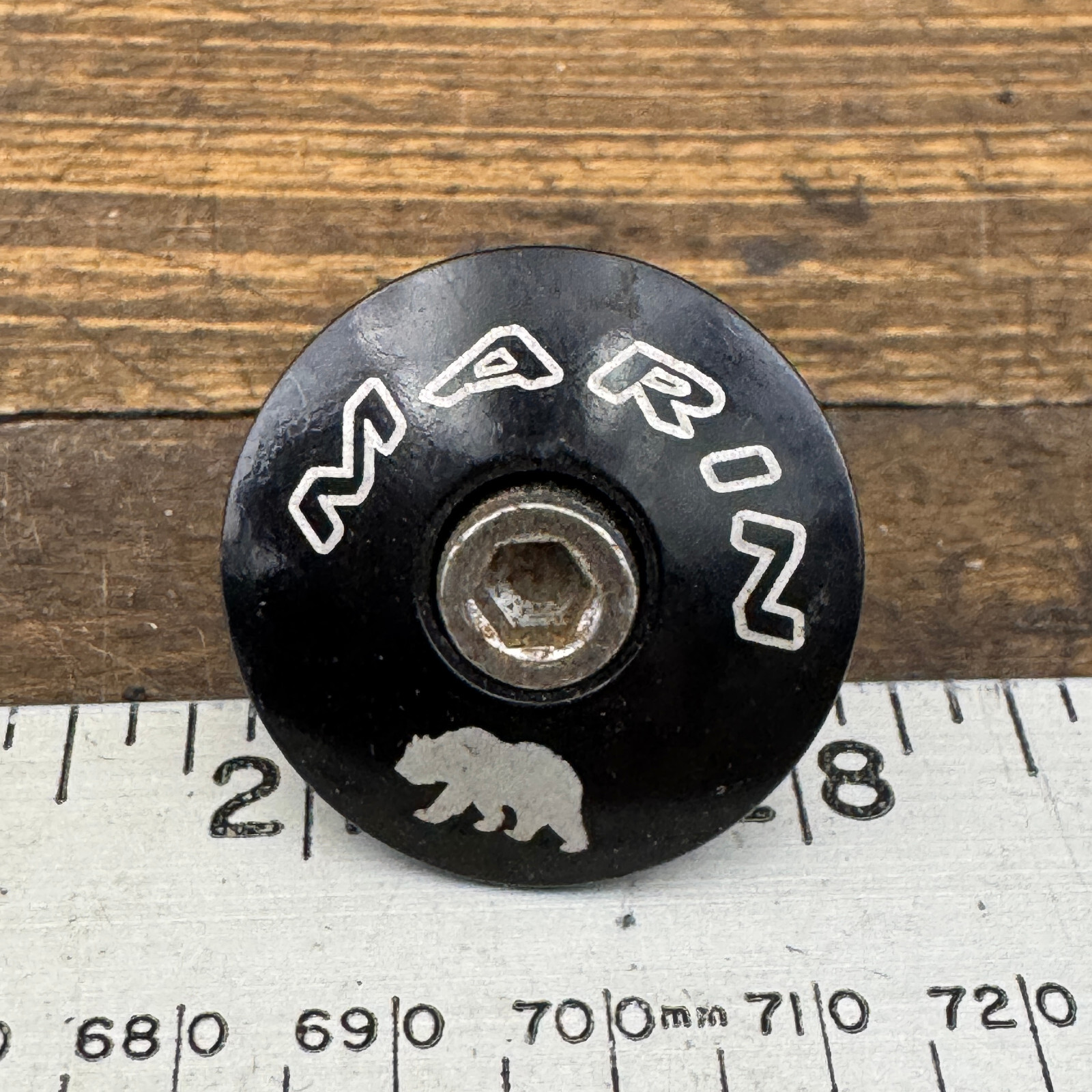 Vintage Marin Headset Top Cap 1 1/8 Threadless Bear BMX MTB 90s 00s Topcap