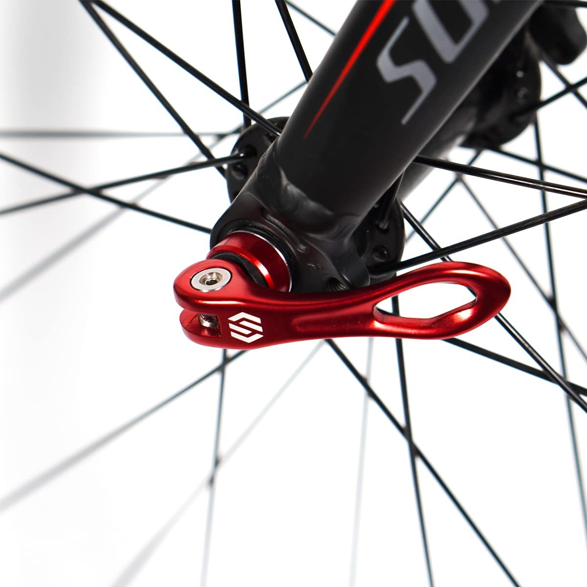 Quick Release Skewers Front & Rear Set for Road Bike,red
