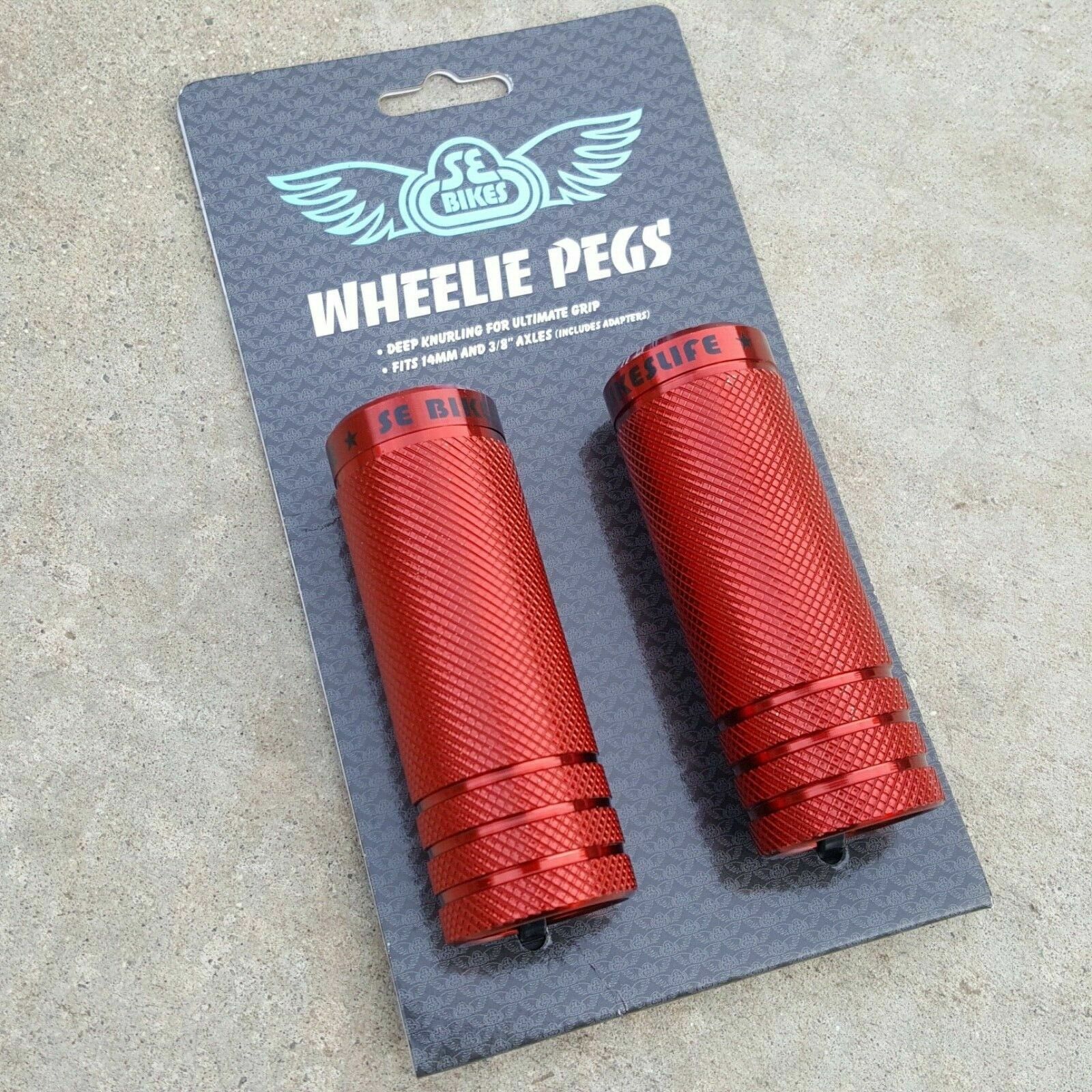 SE RACING WHEELIE STEEL KNURLED PEGS 3/8 BMX BICYCLE BIKES PEG HARO GT REDLINE
