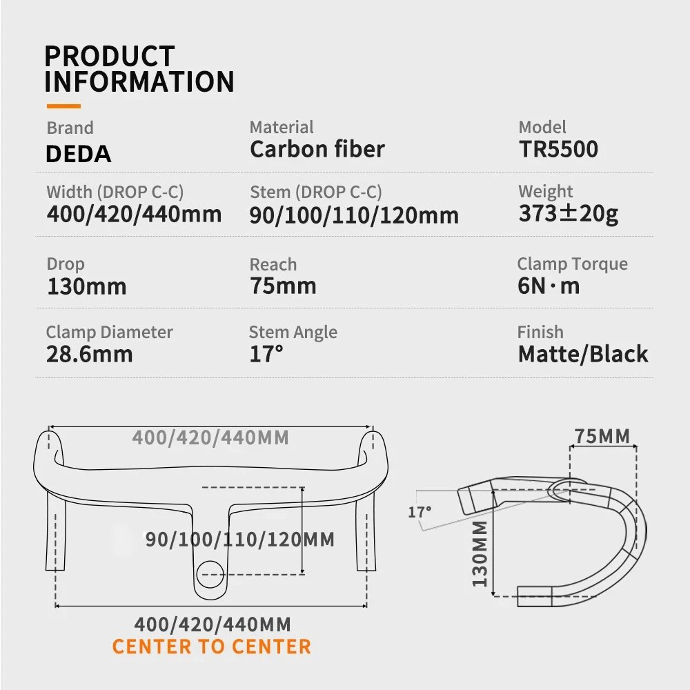 Carbon Road Integrated Handlebar 28.6mm Drop Handlebars with Computer Holder
