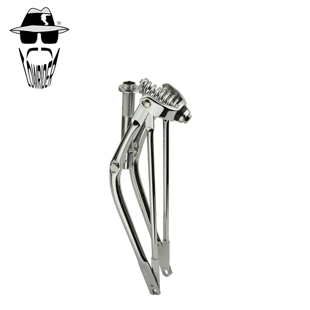 ORIGINAL LOWRIDER 20″ Classic Springer Fork 1″ Threaded Chrome Steel 3/8 Axle.