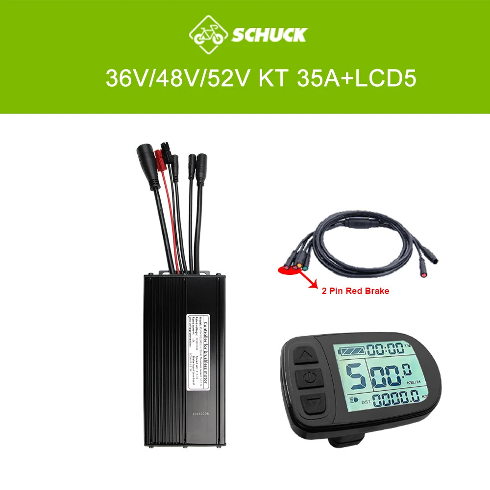 KT Electric Bicycle 36V 48V 52V 35A Sine Wave Controller SM/Waterproof Plug