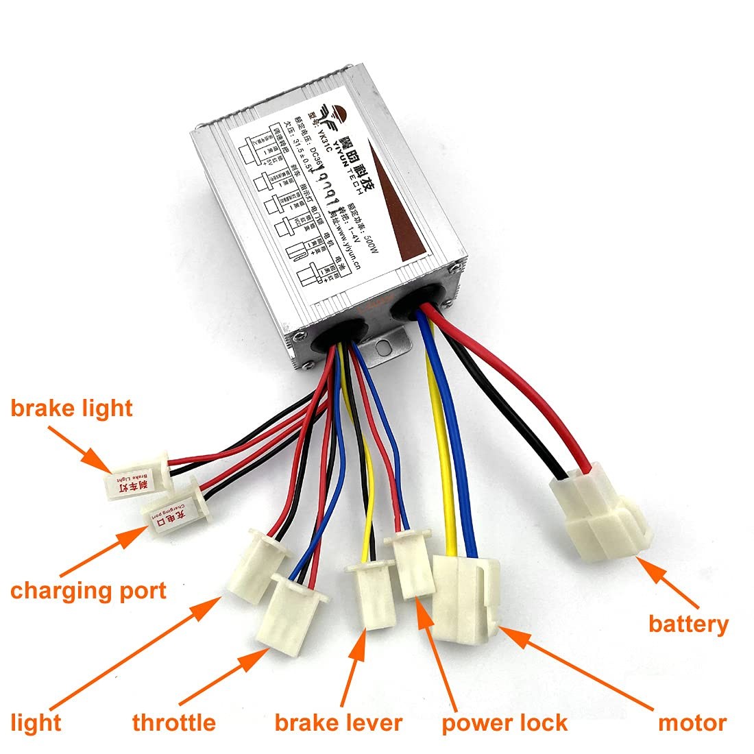 24V 36V 48V 500W Motor Controller for Brush DC Motor Speed Control Yiyun 500W…