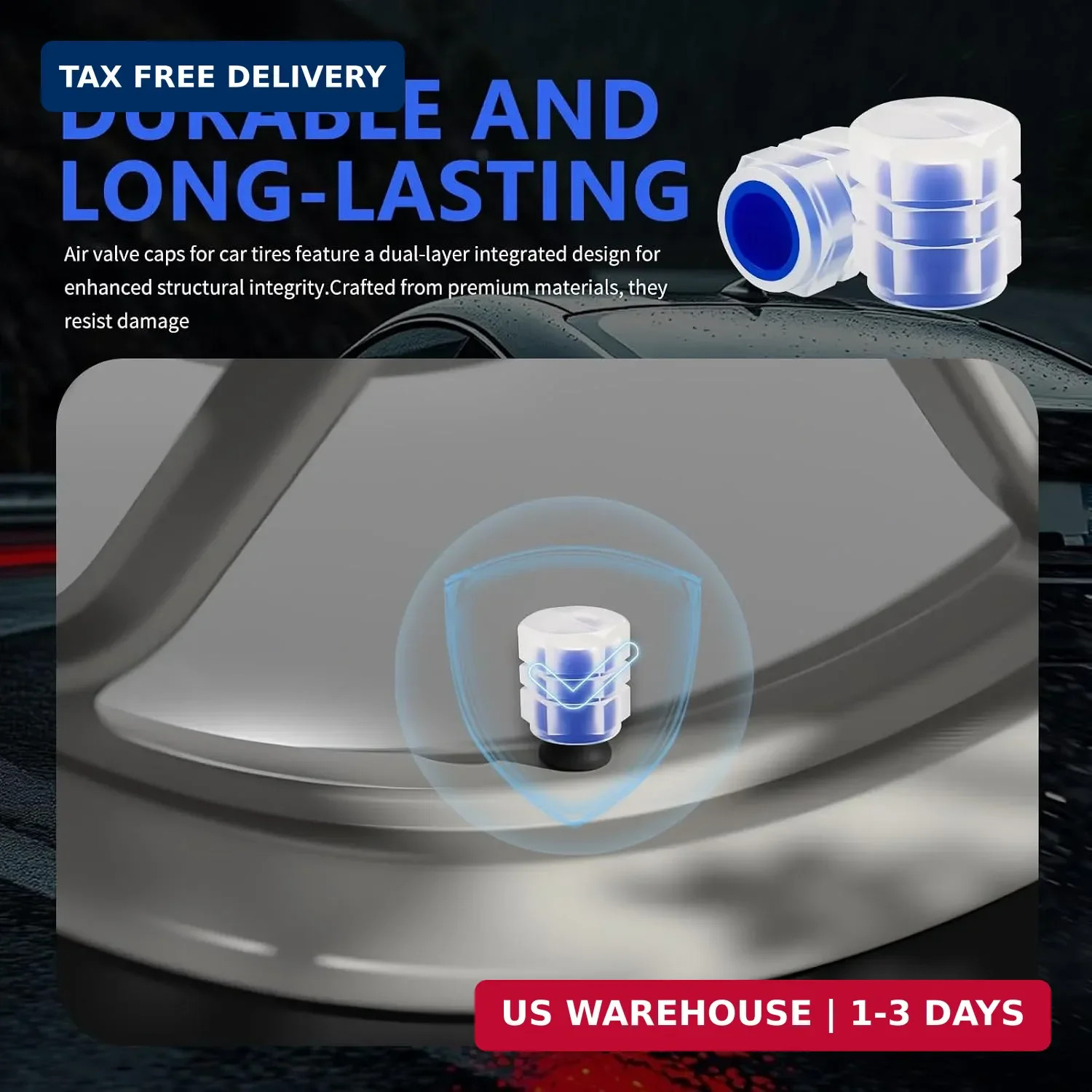 20PCS New Fluorescent Tire Valve Caps,Cool Glow in The Dark Tire Valve Caps as C