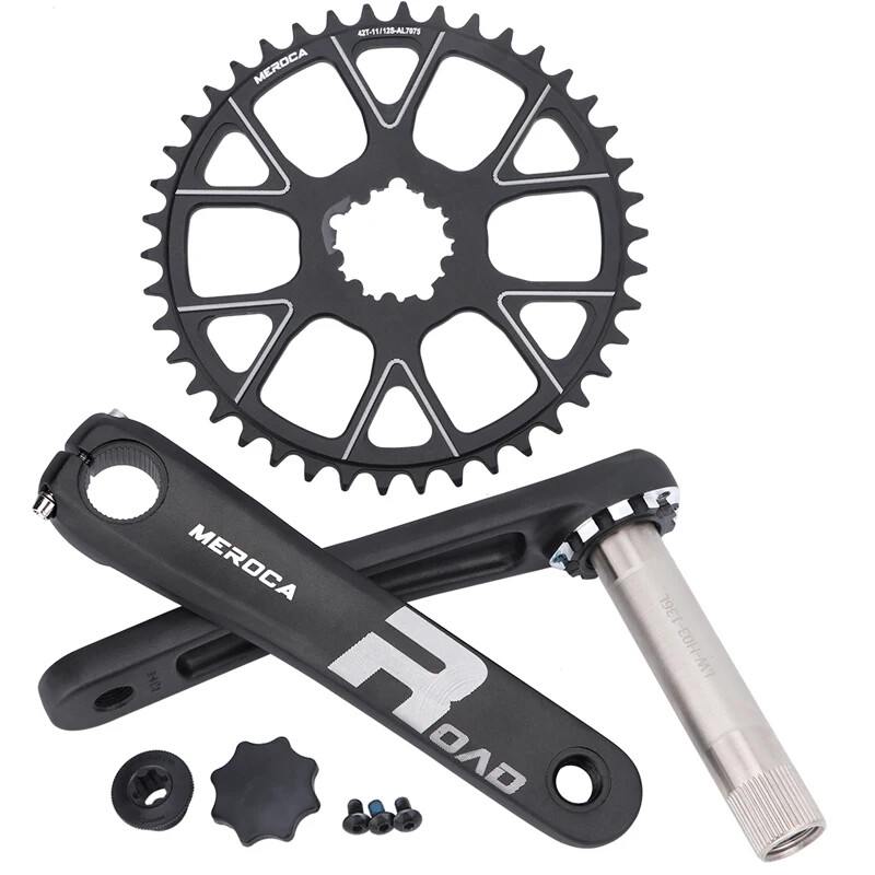 Road Crank 170mm Arm 40T/42T Sprocket Road Bicycle Crankset 9S 10S 11S 12S