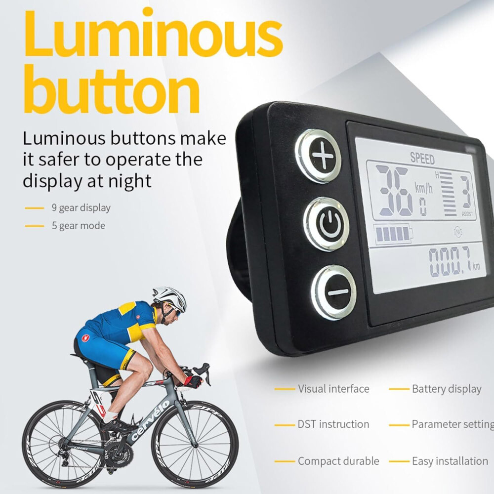 For E-Bike LCD Display 24V/36V/48V Display E-Bicycle MTB Part Electric Bike 2024