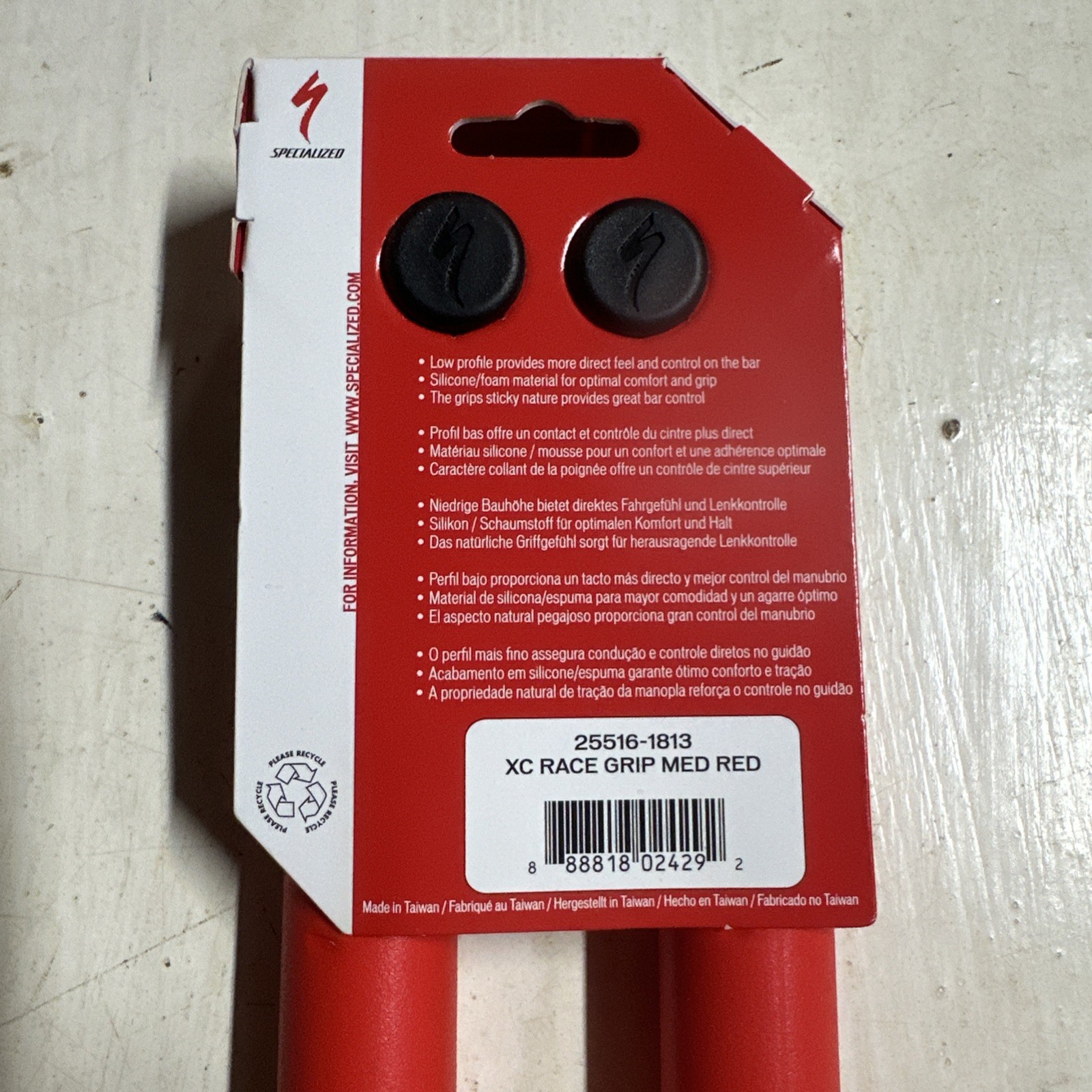 Specialized XC Race Slip On Grip Replace Foam Small Medium Red 30 mm Width 130