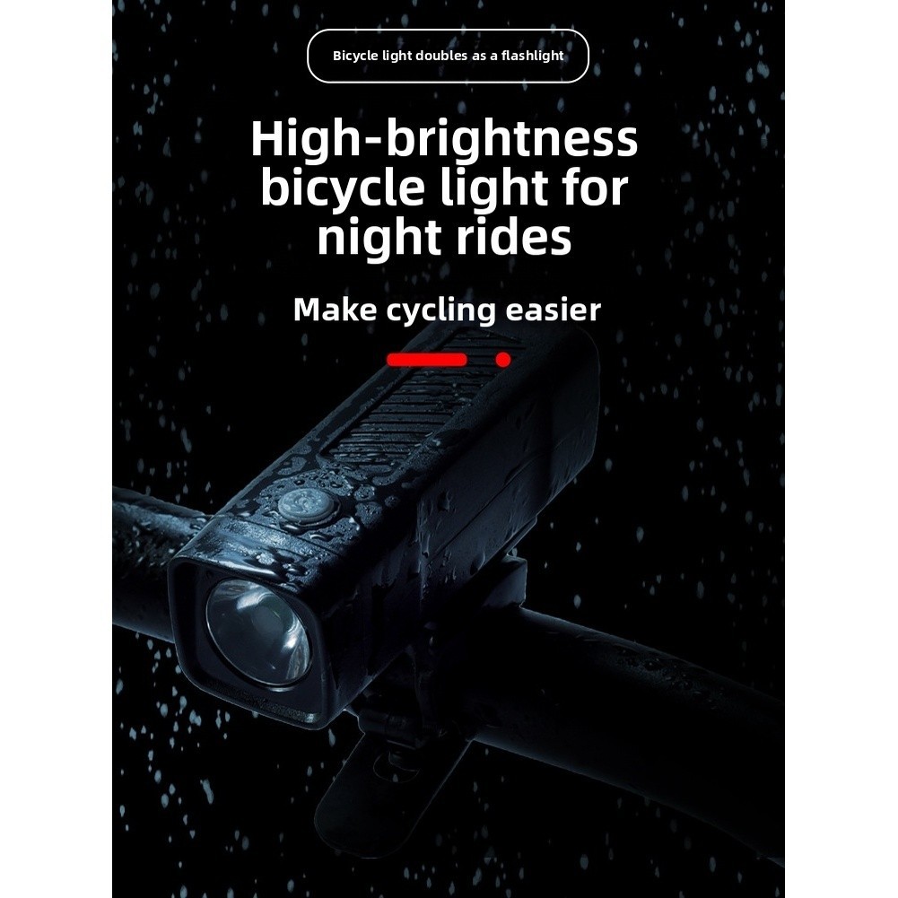 100 Lumen Waterproof Bike Light USB Rechargeable with Rubber Strap Mount System