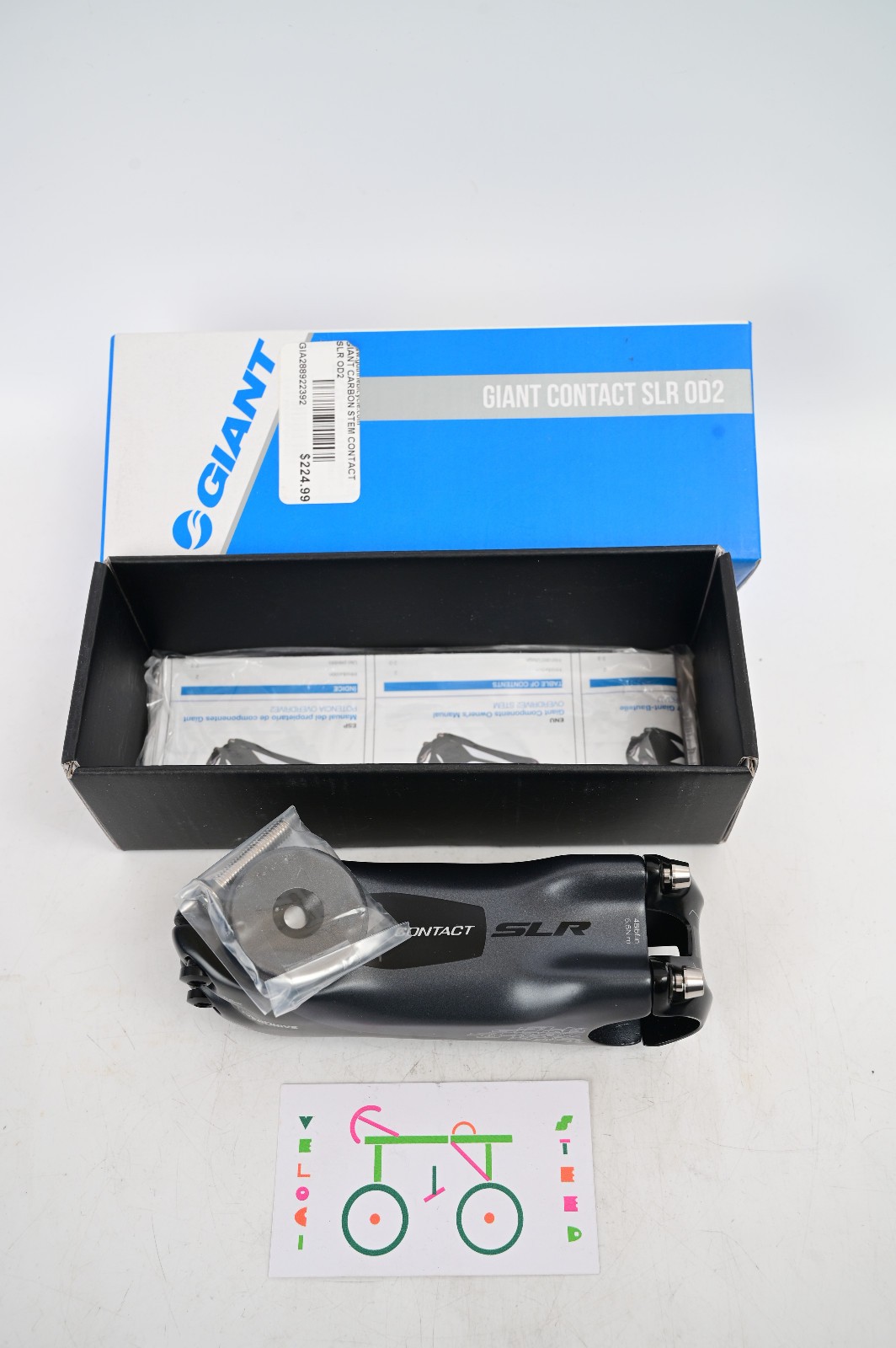 Giant CONTACT SLR OD2 Matt Carbon Road Bike Stem ±8°, 100mm, 1 1/4 and 1 1/8″