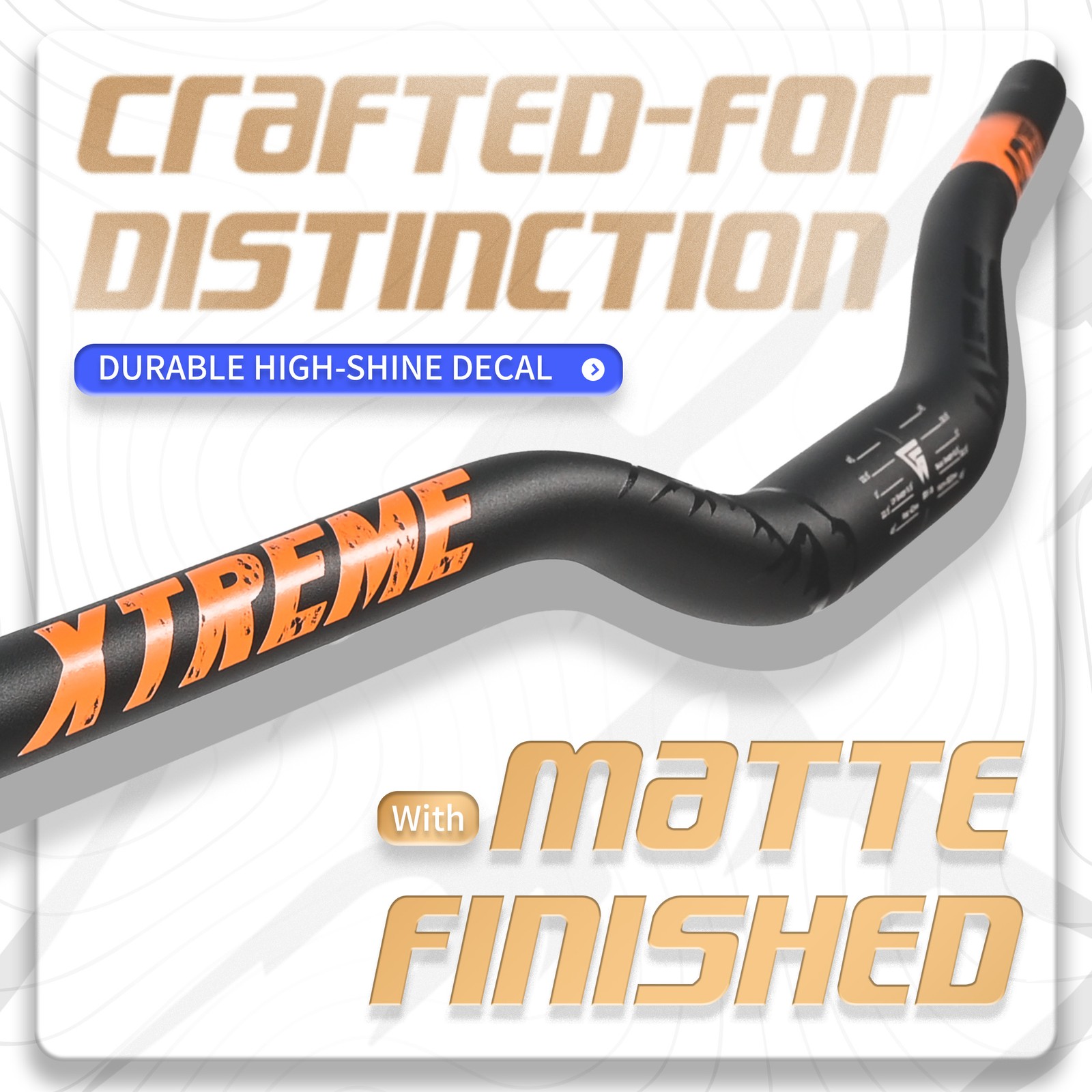 WFS Xtreme 31.8 x 800mm Handlebar 40mm Rise, Black x Orange