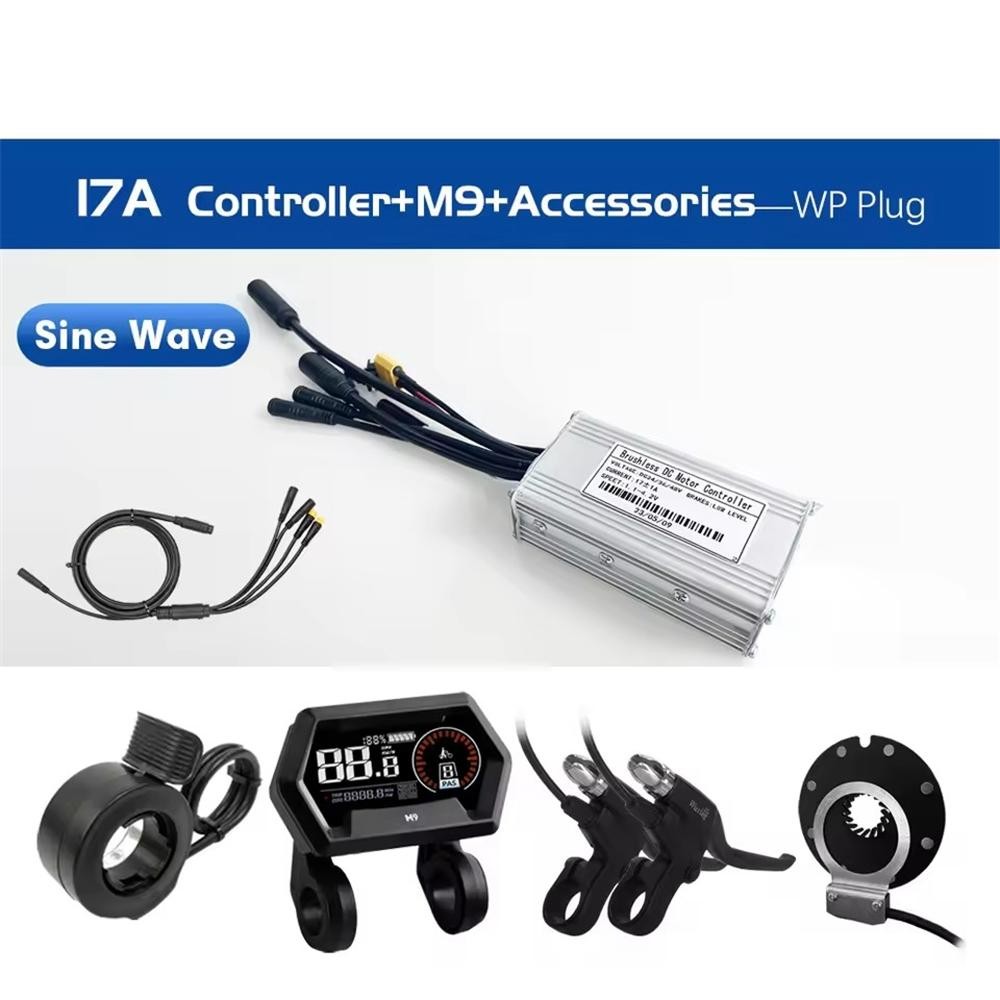 E-bike 17A 26A 30A 3 Mode Sine Wave Controller 36V 48V 250W-1000W w/ Display Set