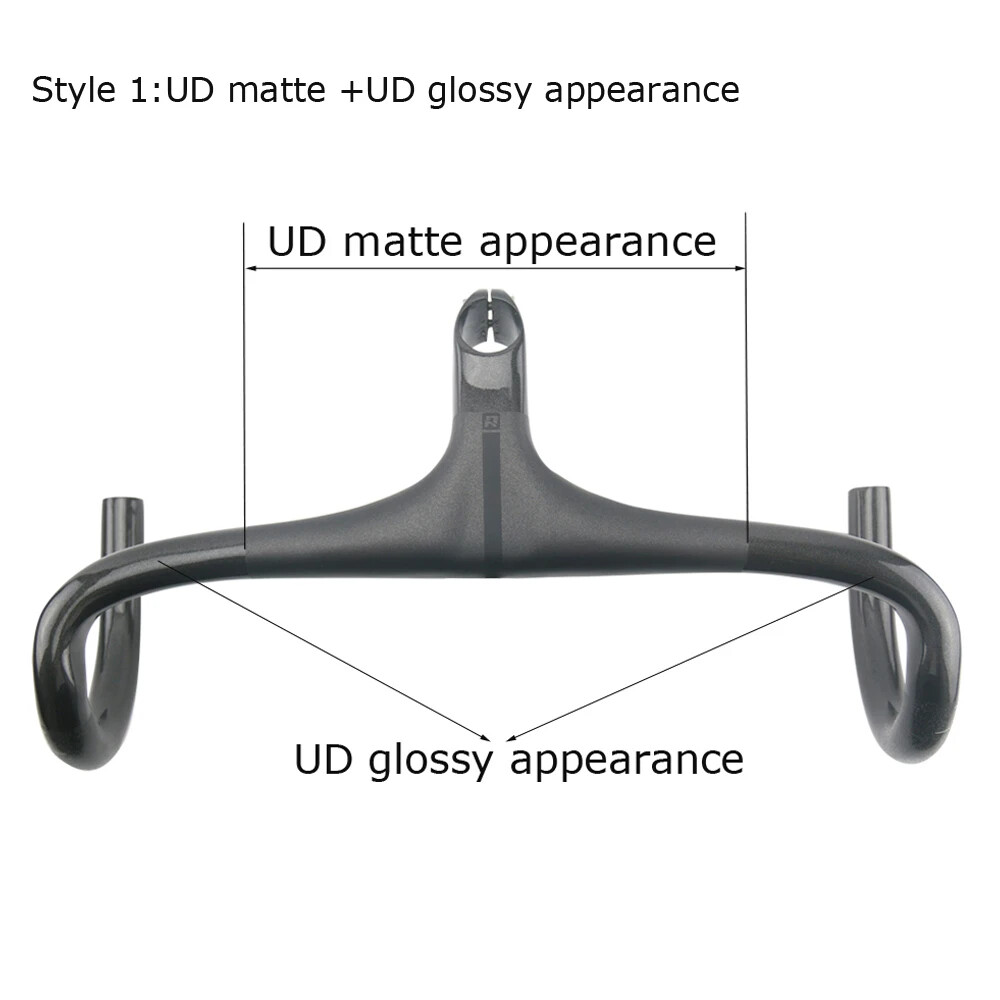 400/420/440mm Carbon Road Racing Bike Handlebar Integrated with Stem Drop Bar