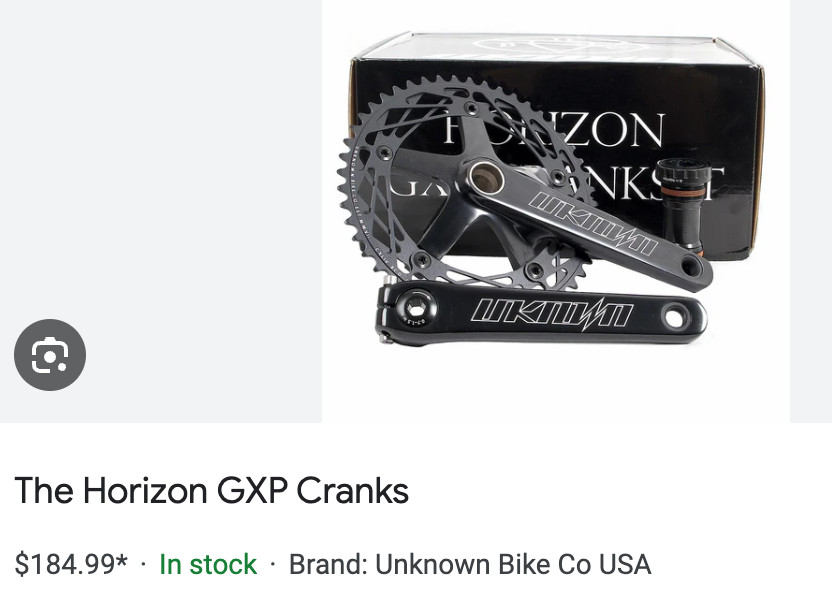 The Horizon GXP Cranks – Brand: UNKNOWN Bike Co