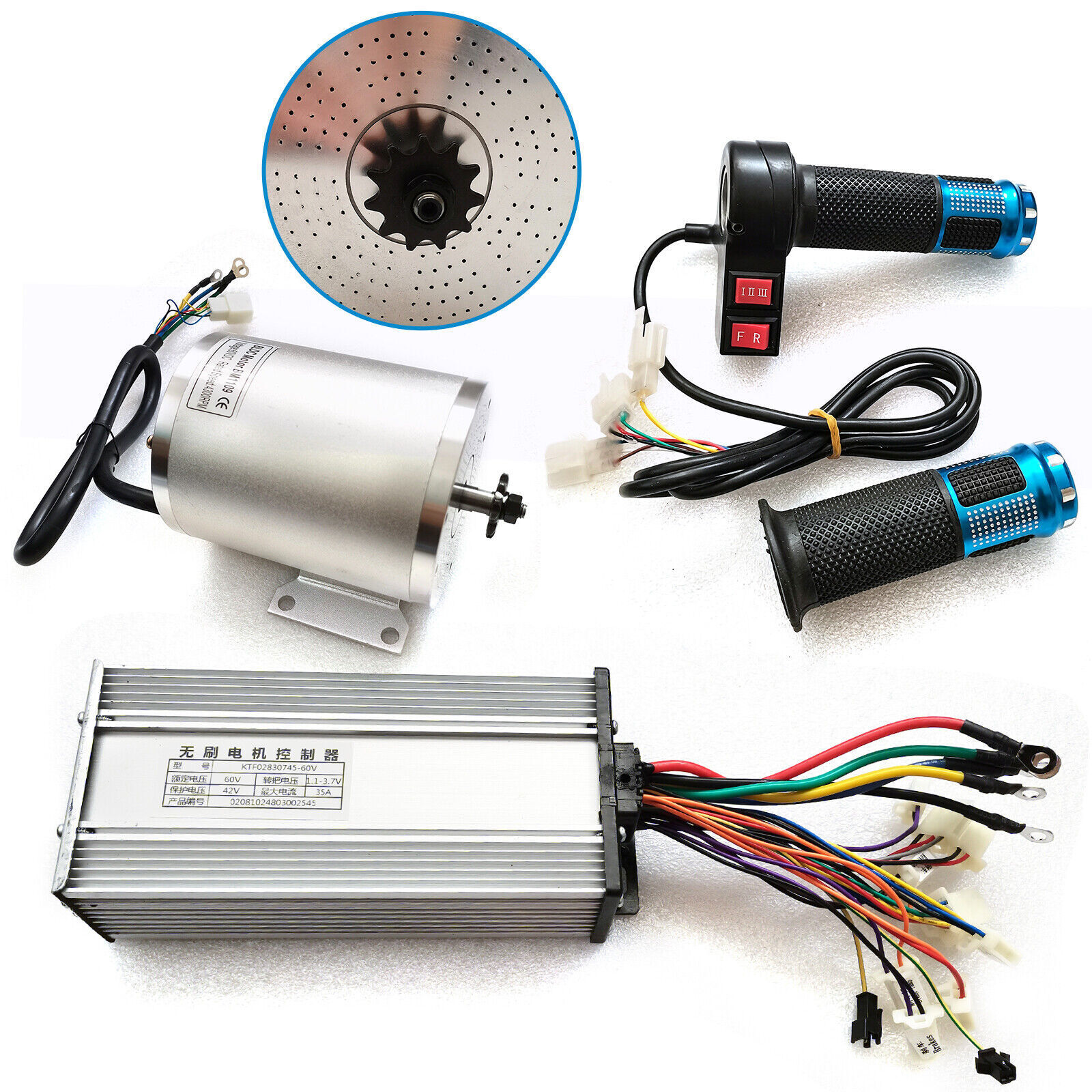 2000W/3000W 62/72V Electric Brushless DC Motor Controller Kit For E-Bike Scooter