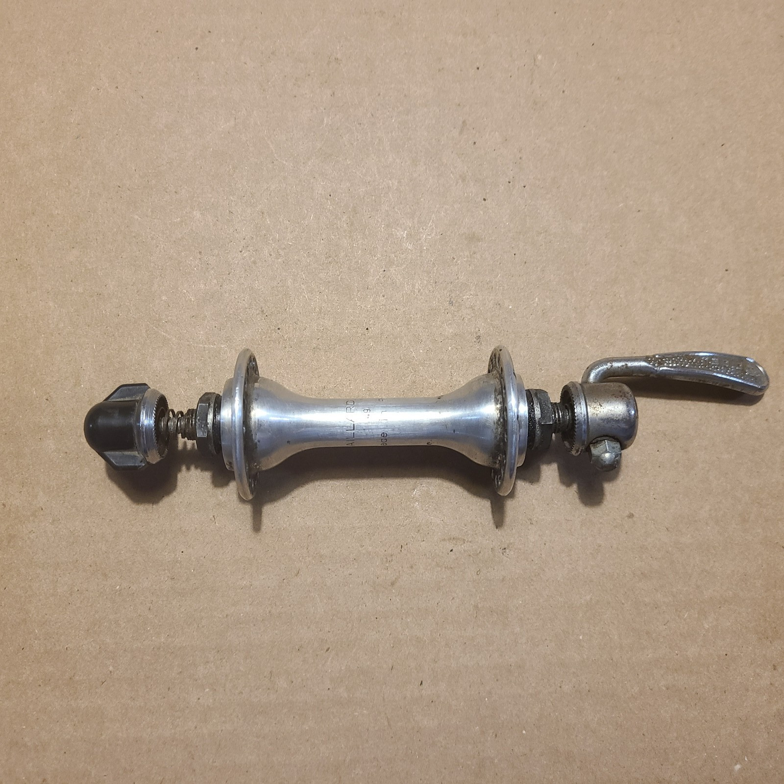 Vintage 1983 Maillard Front Road Bike Hub 36H Low Flange, OEM Chrome QR Skewer