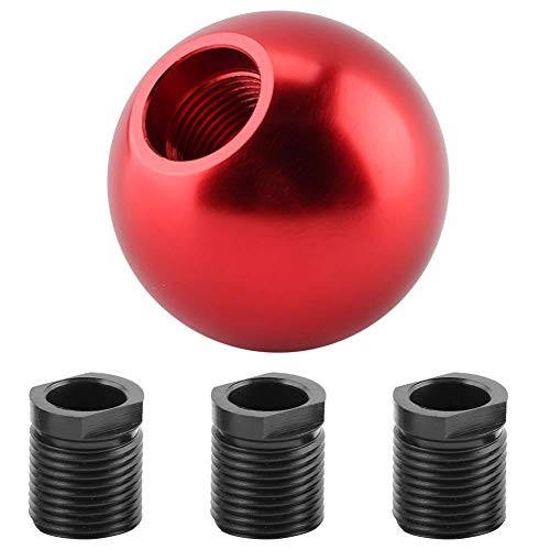 Shift Knob Head Universal Round Shift Knob Red Aluminum Manual Gear Stick