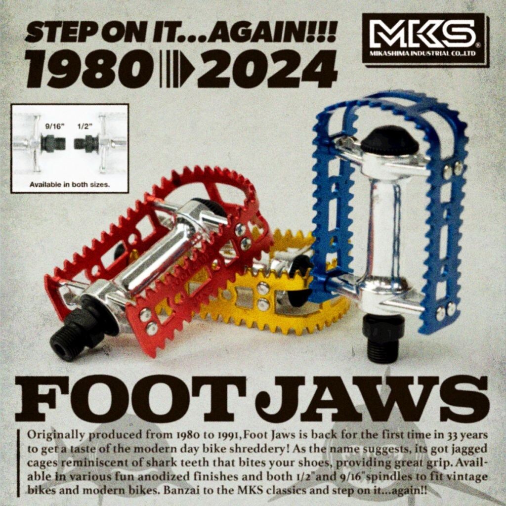 MKS Bicycle Pedals FOOT JAWS bm-10 Blue cage 3.9″ × 2.4″ Pair of Pedals JAPAN