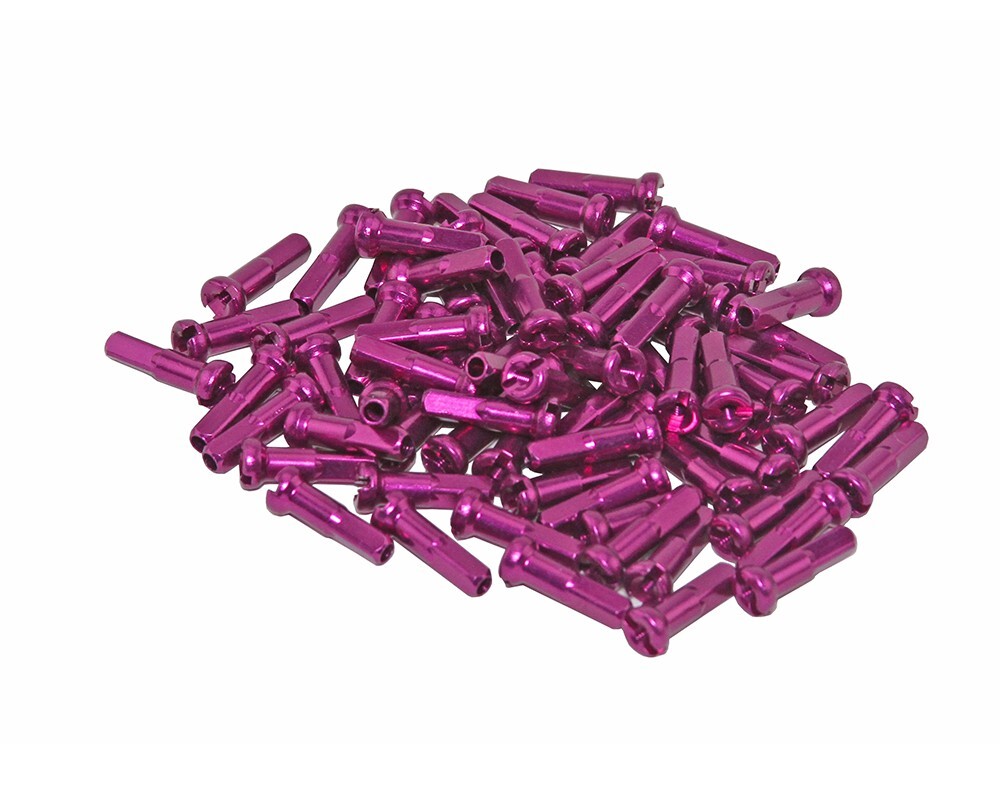 F&R BICYCLE ALLOY SPOKE NIPPLES/16MM 14G PURPLE. (CUSTOM AMOUNT)