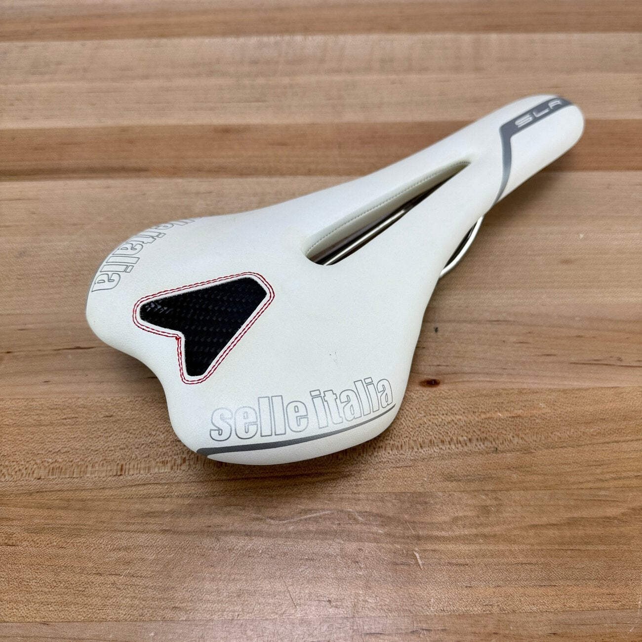 Selle Italia SLR 135mm 7x7mm Titanium 316 Rails White Bike Saddle 234g