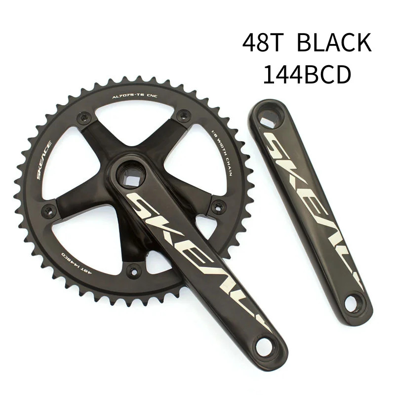 SKEACE Bicycle Crankset 144BCD Mountain Bike Square Hole Crank Aluminum Alloy Si