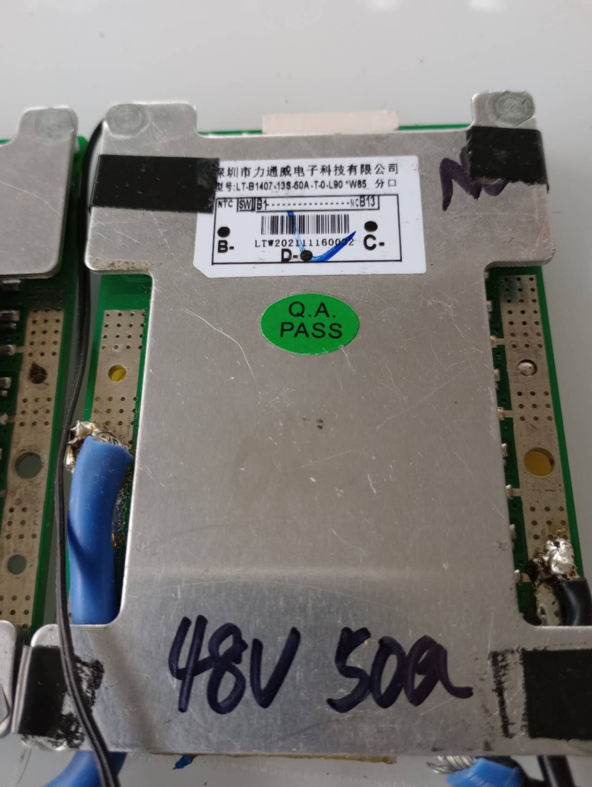 7 of 48v 36v 13s 10s Lithium Battery rated 40-50a BMS for 2000-2500w motor used