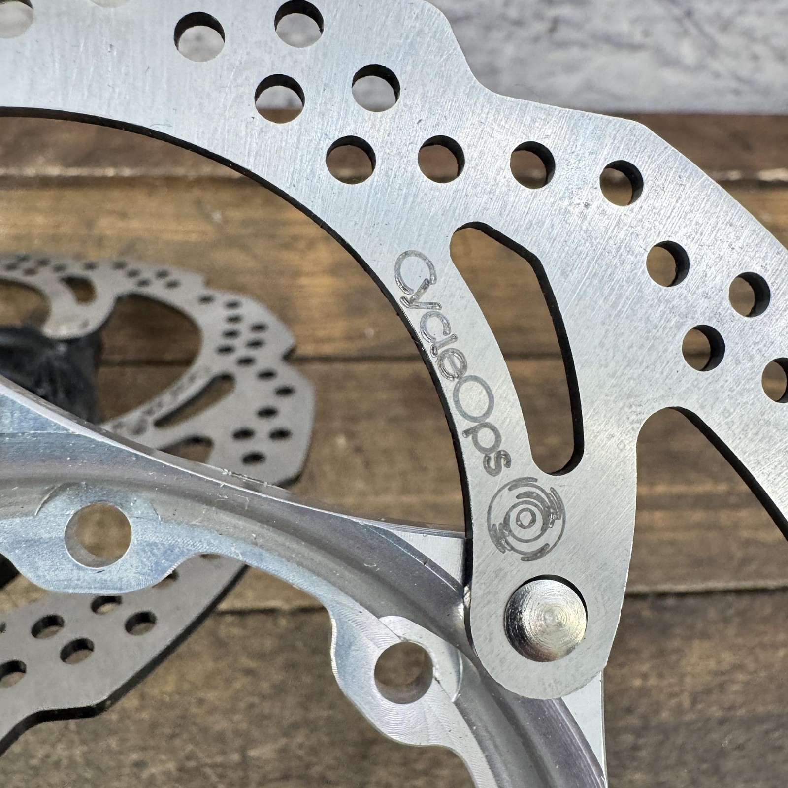 CycleOps Disc 2.4 Brake Rotors Pair Set 2 160mm 6 Bolt Silver Black Bike Used