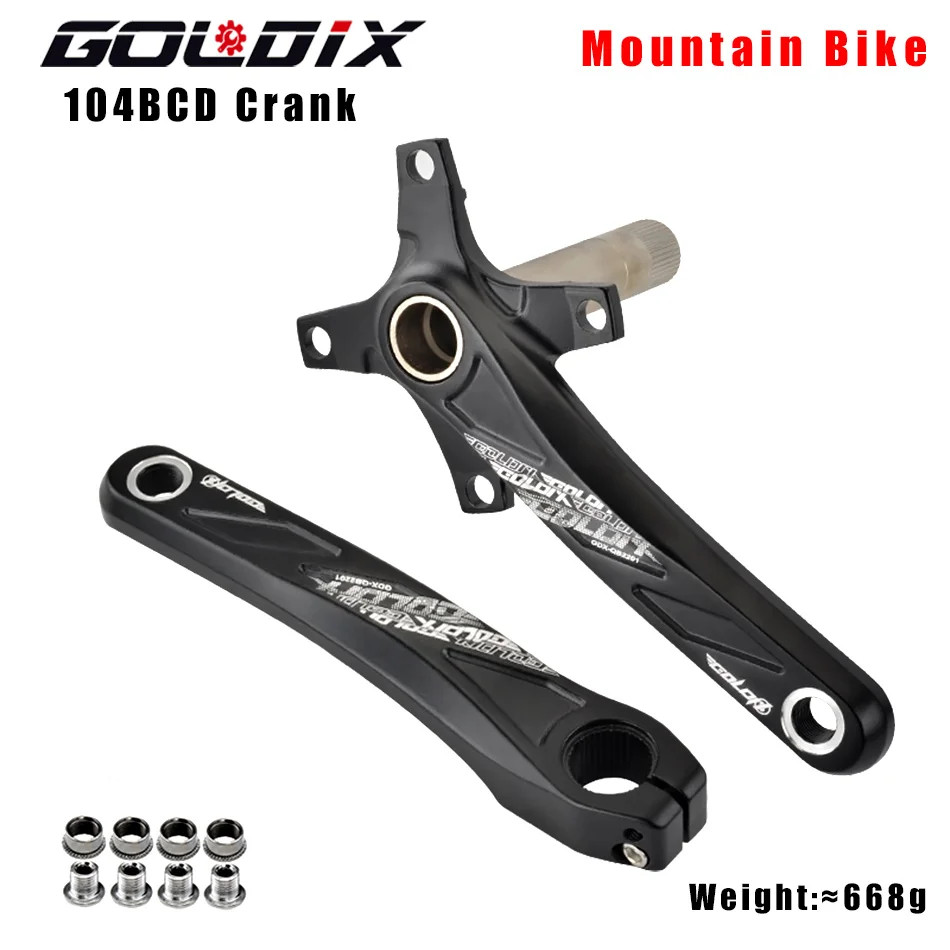 Bicycle Crank Chainring 104BCD MTB Bike Crank Aluminum Alloy with Bottom 170Mm C