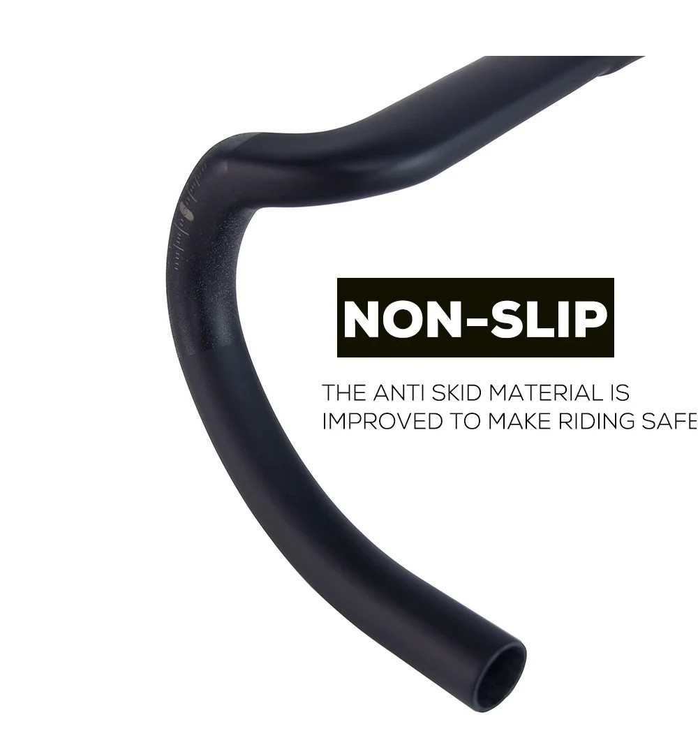 Carbon Fiber Road Bike Drop Bar Short Reach Shallow Bend 380-440mm Width