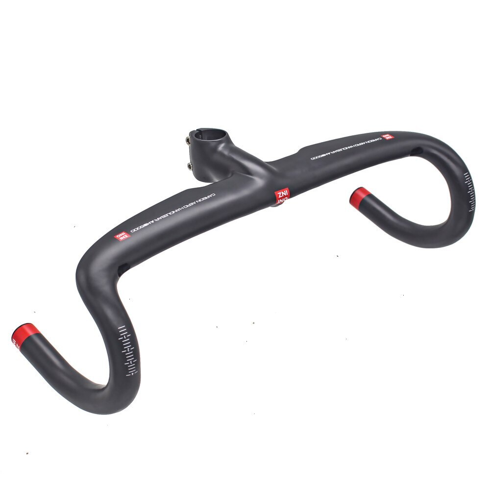 400/420/440mm Carbon Road Bike Integrated Handlebar Bicycle Bent Bars with Stem