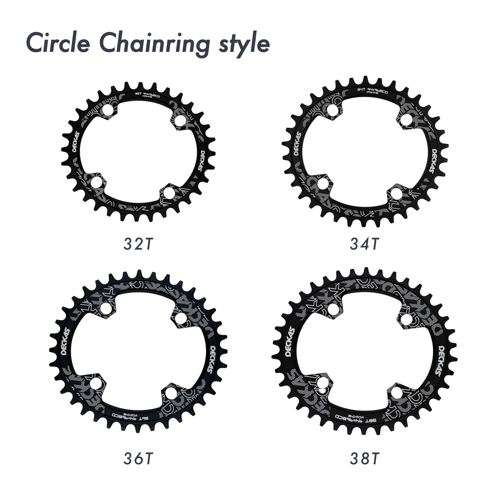 Deckas Chainring 96BCD Round Oval 32t-38t MTB Bike Road M4000 M4050 NX GX Alivio