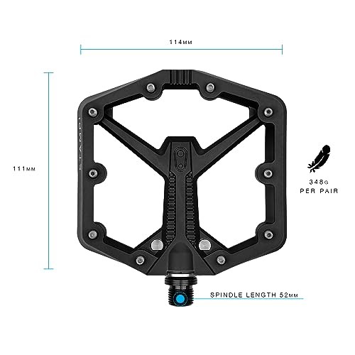 Stamp Flat MTB Pedals – Size-Specific, Lightweight, Large Black Stamp 1 Gen 2