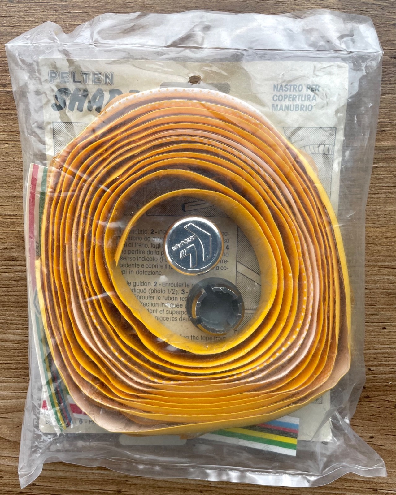 Vintage Pelten Shade Handlebar Tape Yellow White Fade Ciclolinea NEW