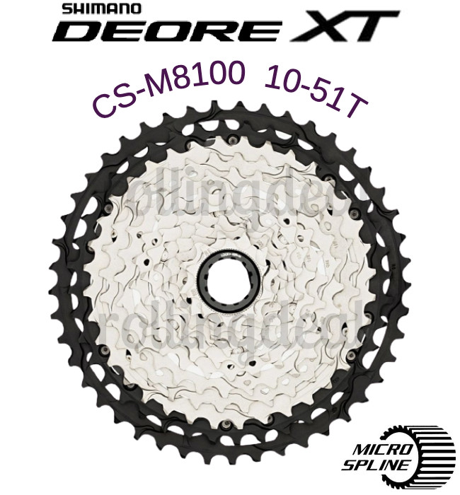 NEW Shimano Deore XT CS M8100 Micro Spline Cassette 12 Spd 10-51T Bike MTB